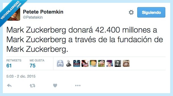 Mark Zuckerberg,donar,donación,millones,euros,dolares,fundación