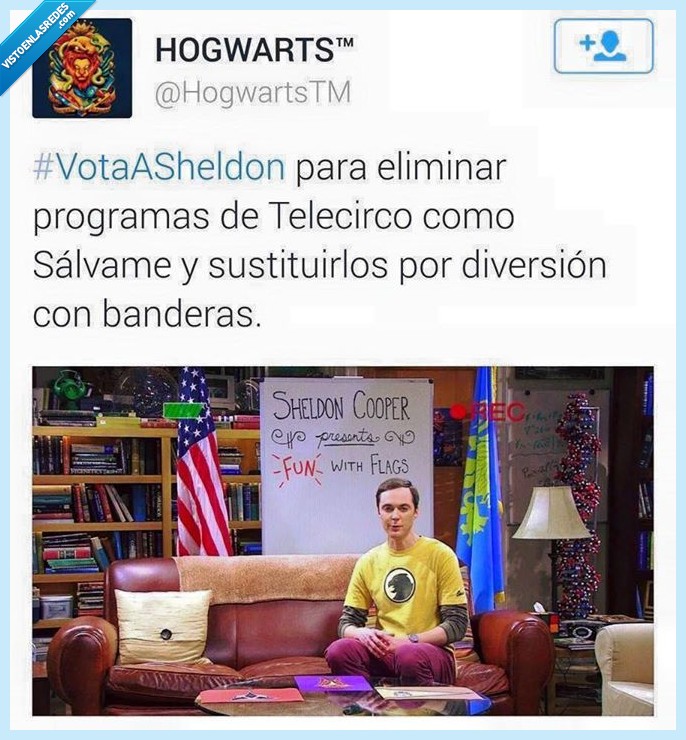 telecinco,salvame,big bang,sheldon,cooper,diversion,banderas
