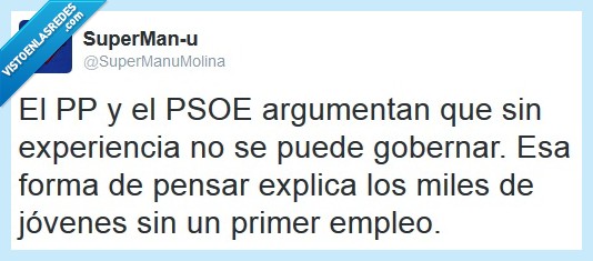 político,política,experiencia,pp,psoe,podemos,ciudadanos,jóvenes,primer empleo
