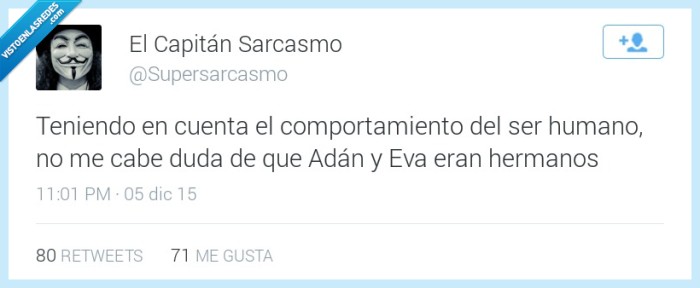 Comportamiento,humano,Adan,Eva,hermanos