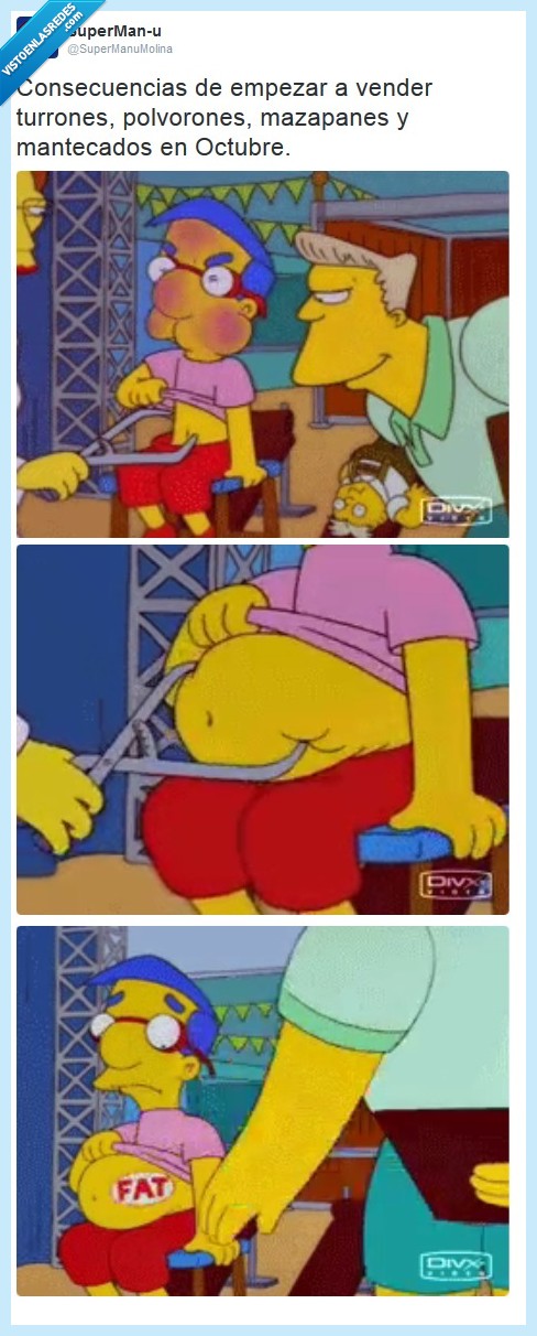 los simpson,mlhouse,barriga,gordo,fat,octubre,navidad,turrones,polvorones,mazapanes,mantecados