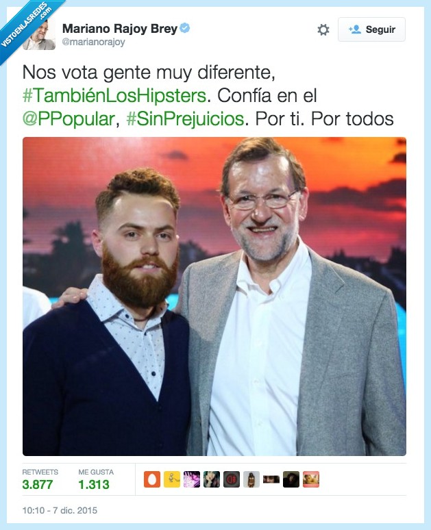 MAriano Rajoy,hipster,votar,pp