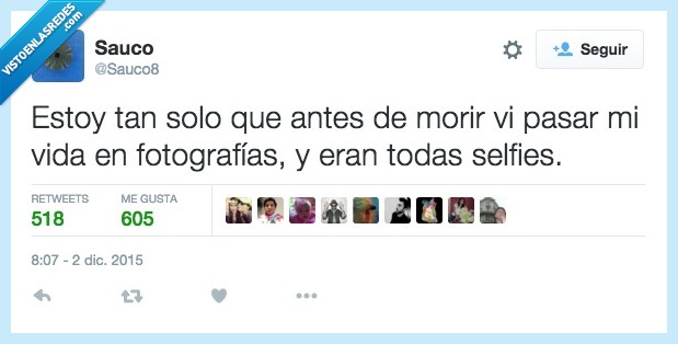 soledad,solo,morir,vida,pasar,delante,ojos,fotografía,selfie