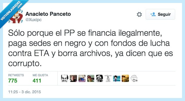 solo,pp,partido popular,financia,ilegalmente,sede,negro,fondo,lucha,eta,corrupto,corrupción