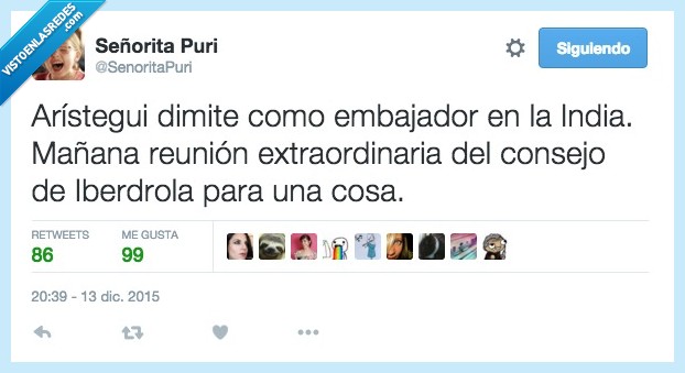 Arístegui,dimite,dimitir,embajador,India,Iberdrola,cosa,enchufe,reunion,enchufar