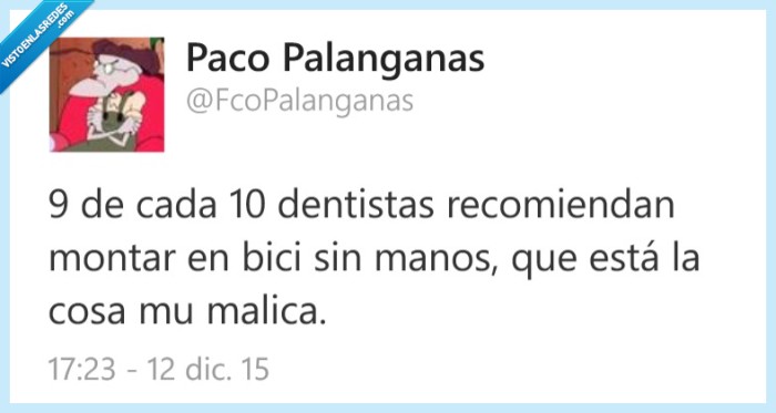 nueve,cada,diez,9,10,dentista,España,montar,bici,manos,cosa,malica,dinero,recaudar