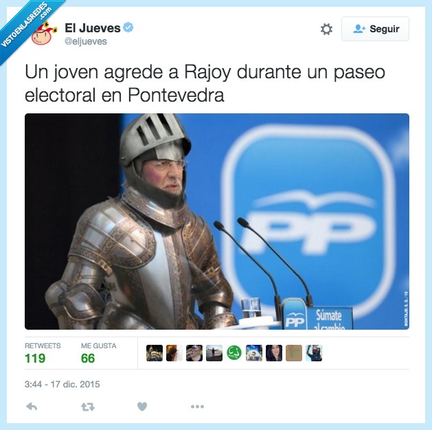 Mariano Rajoy,puñetazo,Pontevedra,partido popular