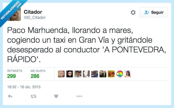 Paco Marhuenda,llorando,llorar,mares,Rajoy,agresión,Pontevedra,taxi,Gran Vía,conductor,desesperado