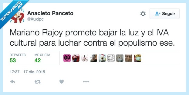 Mariano Rajoym bajar,luz,IVA,cultural,populismo,luchar,contra,política