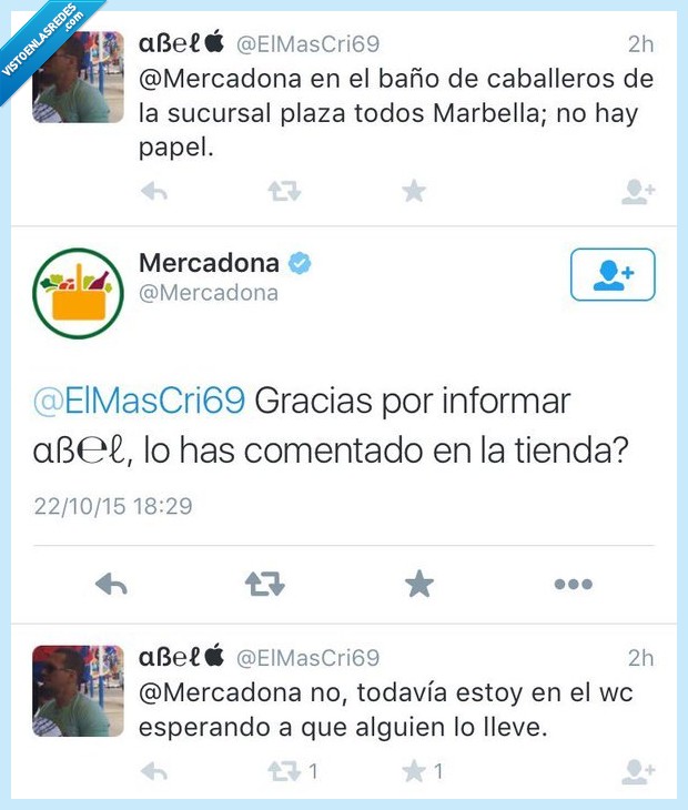 Mercadona,papel,baño,urgencia