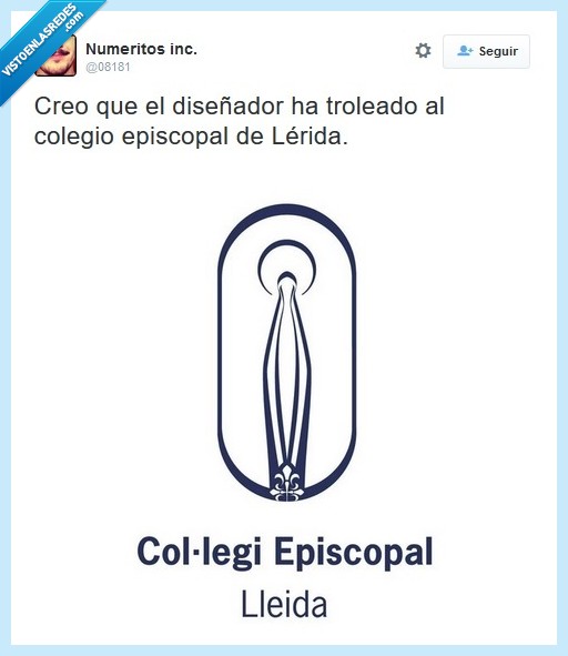 diseñador,logo,colegio,episcopal,Lleida,Lérida,doble sentido