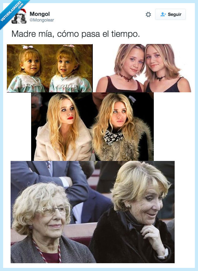 Gemelas,Olsen Mary Kate,Carmena,Esperanza Aguirre,evolución,crecer