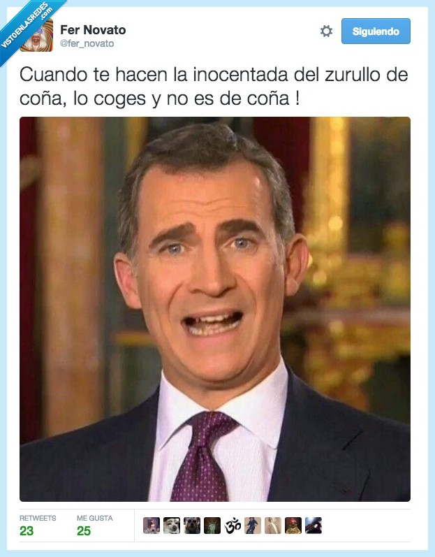 Rey,Felipe,cara,caca,real,broma,inocentada