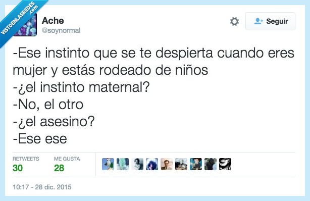 instinto,despierta,despertar,mujer,rodeado,rodear,niño,maternal,otro,asesino,matar,hijo