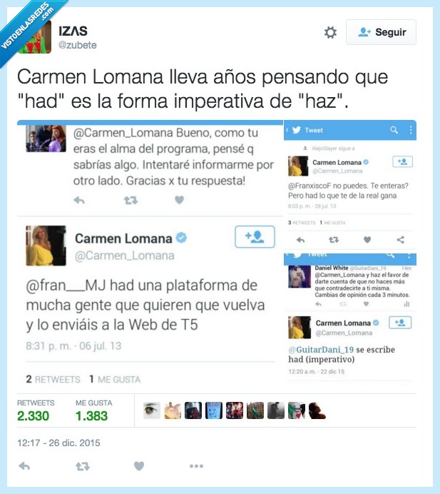 haz,had,imperativo,Carmen Lomana,hablar,finura