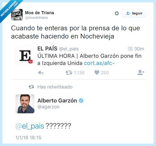 Alberto Garzón,IU,Disolver,Política,Fail,nochevieja,mentira