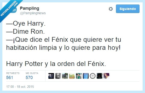 harrypotter,ron,habitacion,limpia,fenix,orden