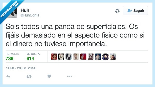 superficiales,fisico,importante,dinero