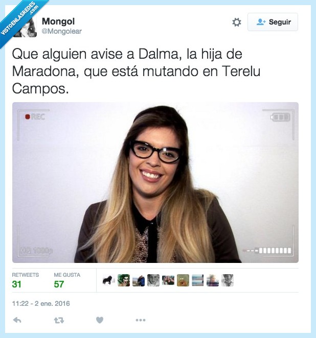 Dalma,hija,Maradona,mutando,mutar,Terelu,Campos