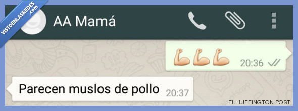 madre,muslo,pollo,comida,emoticono,emoji,whatsapp,brazo