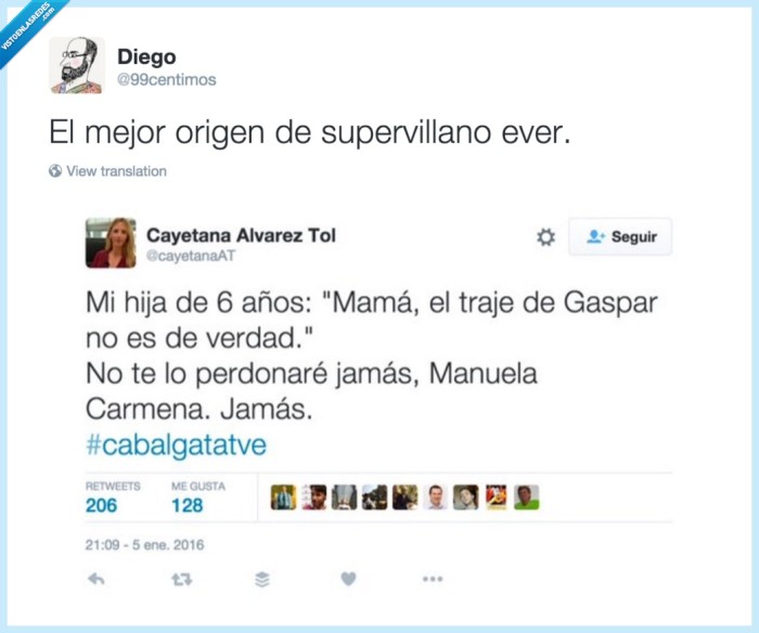 cabalgata,manuela,carmena,supervillano,perdonar,baltasar,no te perdonaré jamás