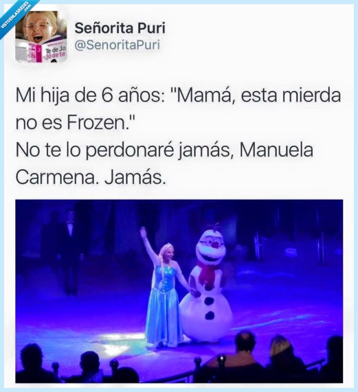 Fronze,Frozen,Leticia Sabater,Olaf,hija,niña,Carmena,Baltasar,Reyes Magos