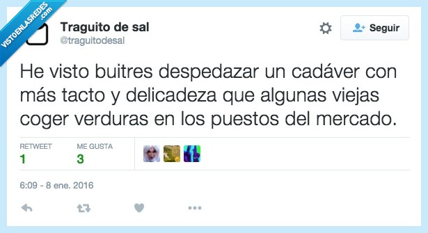 visto,ver,buitre,despedazar,cadaver,tacto,delicadeza,vieja,coger,verdura,mercado