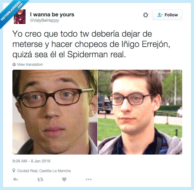 Iñigo,Errejón,Spiderman,Peter,Parker,Política