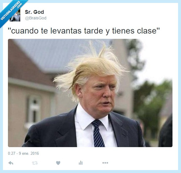 tarde,despertar,peinado,donald trump,mal peinado