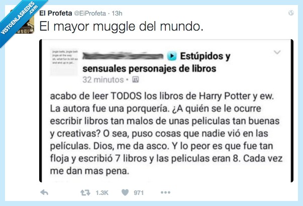 Muggle,Harry Potter,J.K Rowling,Libros,Películas,saga