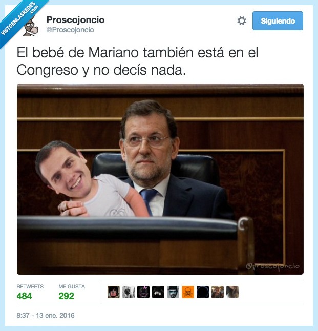 bebe,Mariano,Rajoy,Albert Rivera,Ciudadanos,hijo,Congreso,Bescansa
