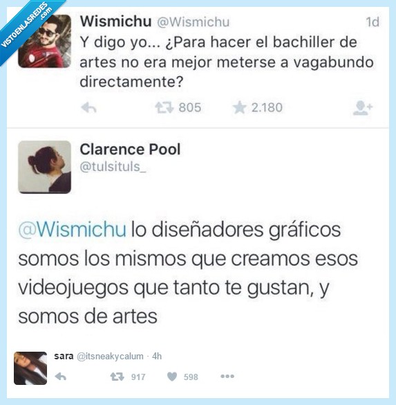 diseñador,grafico,videojuego,gustar,arte,bachiller,Wismichu,vagabundo,directamente,insultar