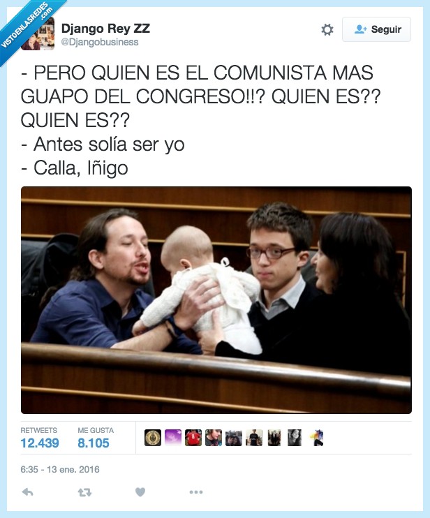 congreso,política,Pablo Iglesias,Iñigo Errejon,Podemos,Bescansa,hijo,bebe,comunista