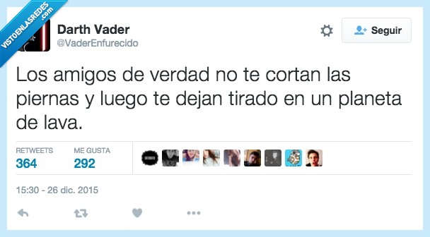 amigos,verdad,cortar,piernas,dejar,tirado,planeta,lava,Obi Wan Kenobi,Anakin,Star Wars