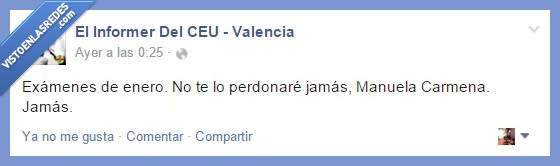 Carmena,Examenes,Enero,Perdonar,estudiar