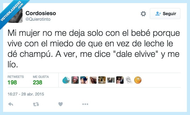 mujer,bebe,hijo,el bibe,elvive,champú,jabon,leche,dale