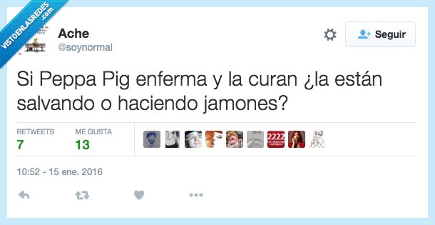 Peppa Pig,enferma,enfermar,curar,curan,salvando,salvar,hacer,jamones