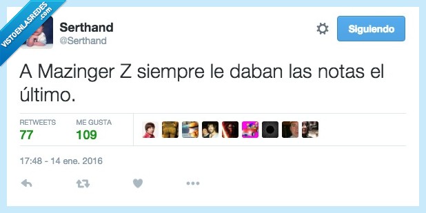 mazinger z,notas,dar,ultimo,orden,lista,pasar,alfabetico,ultima,letra