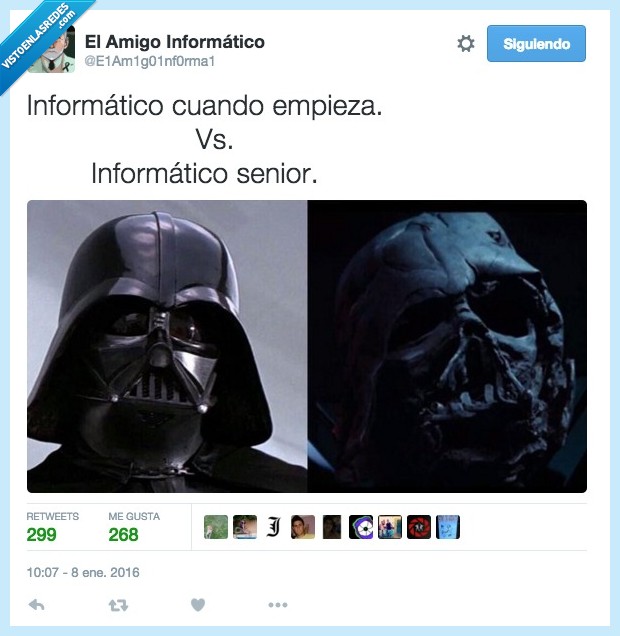 informático,empieza,empezar,serior,casco,darth vader,destrozado,star wars