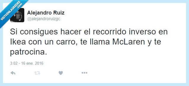humor,tweet,ikea,alonso,recorrido,contrario,inverso,carro,McLAren,patrocinan