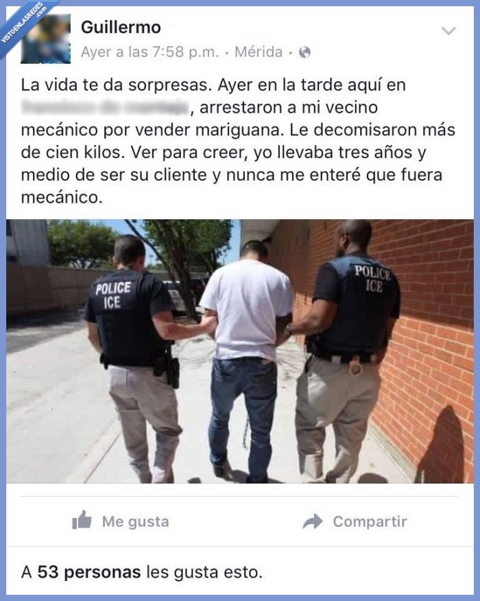 vecino,mecánico,camello,cliente,comprar,policia,años,maria