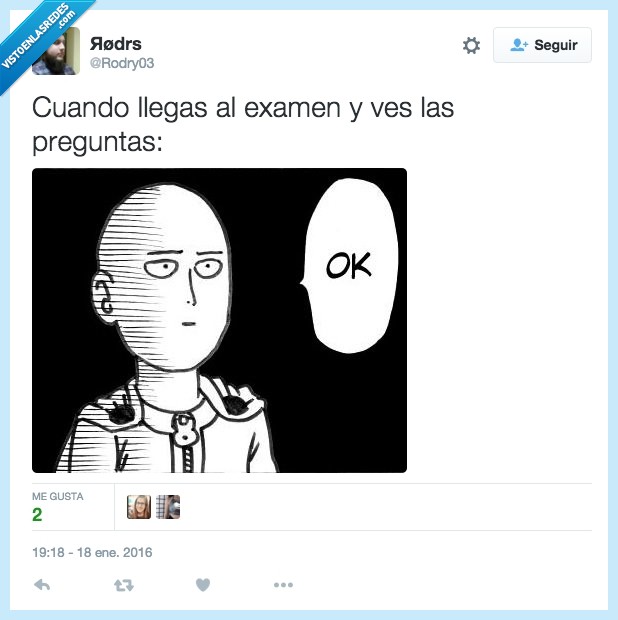 examen,one punch man,saitama,OK,pregunta,ver,one-punch man