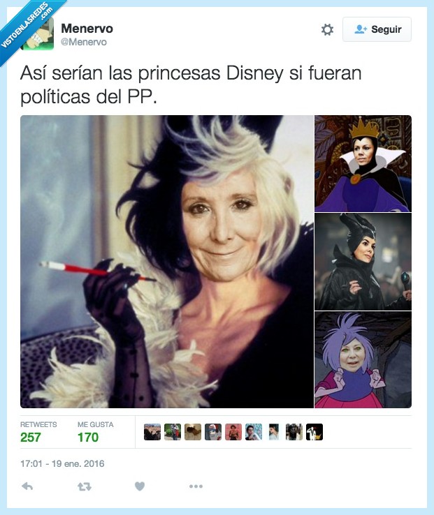 princesa,disney,villana,pp,partido popular,Soraya Saez de Santamaría,Esperanza Aguirre,ministerio