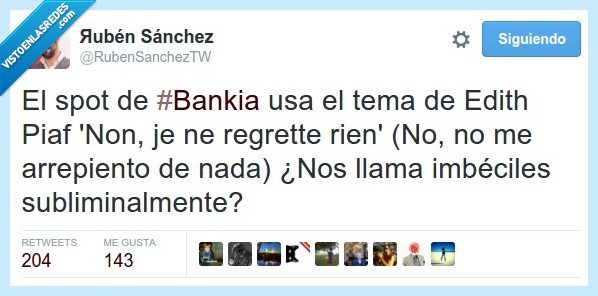 bankia,publicidad,anuncio,spot,edith piaf,je ne regrette rien,no me arrepiento de nada