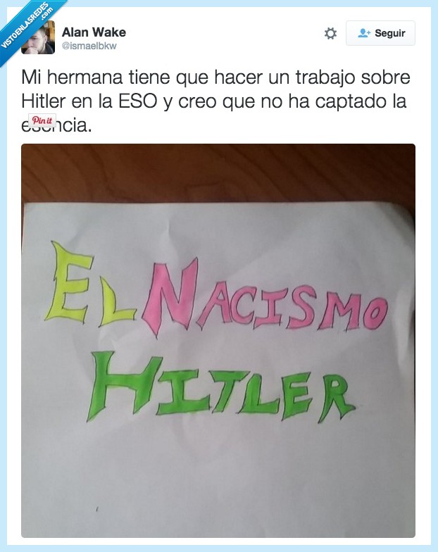 hermana,trabajo,Hitler,esencia,portada,colorines,nacismo,nazismo