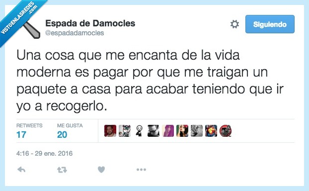 cosa,encanta,vida,moderna,pagar,paquete,casa,acabar,recogiendo,correos