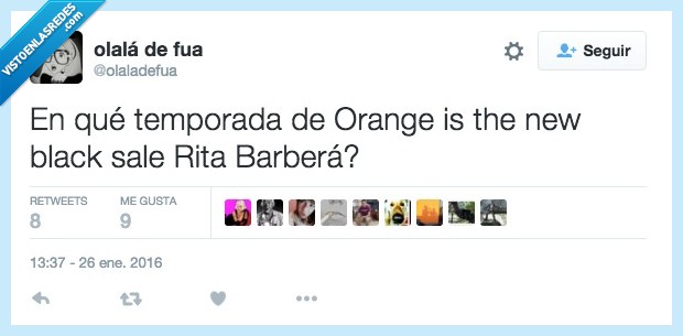 temporada,Orange is the new black,OITNB,Rita Barbera,carcel,cuándo