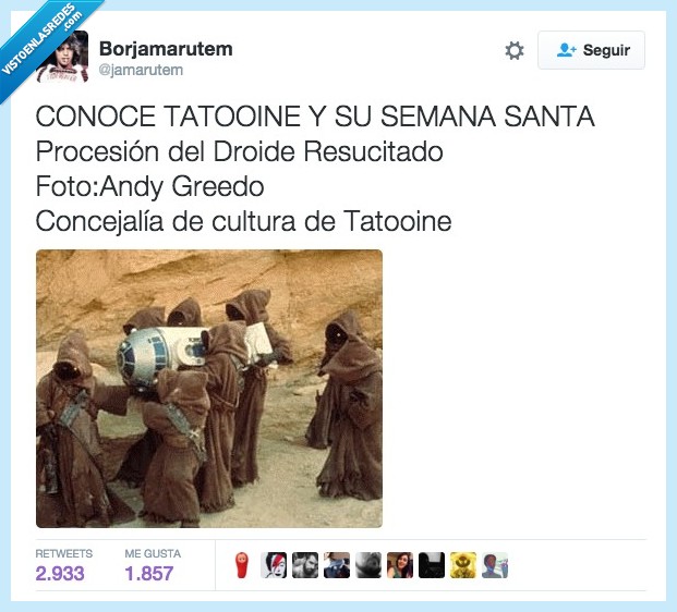 Tattooine,semana,santa,r2d2,droide,procesión,jawa