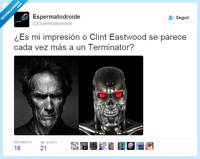 clint eastwood,terminator,parecido,razonable,cara