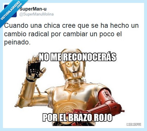 star wars,c3po,brazo rojo,cambio radical